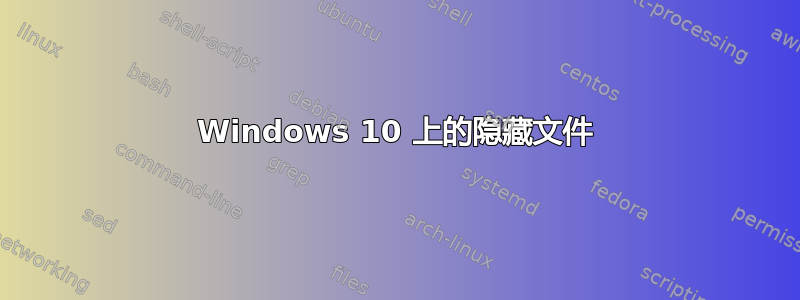 Windows 10 上的隐藏文件