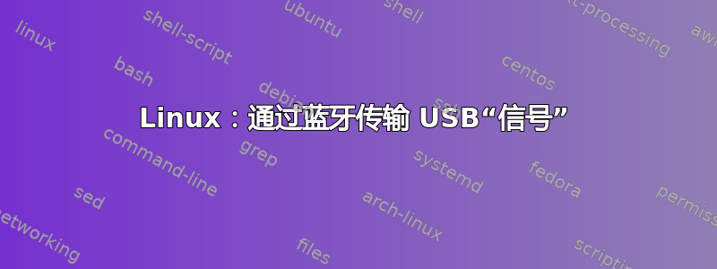 Linux：通过蓝牙传输 USB“信号”