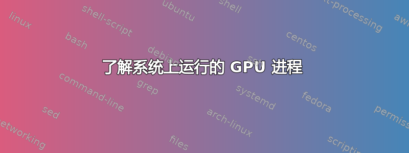 了解系统上运行的 GPU 进程