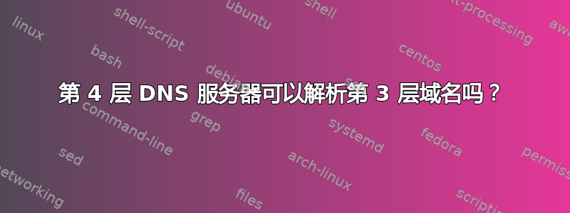 第 4 层 DNS 服务器可以解析第 3 层域名吗？