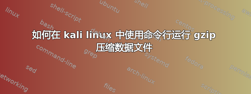 如何在 kali linux 中使用命令行运行 gzip 压缩数据文件