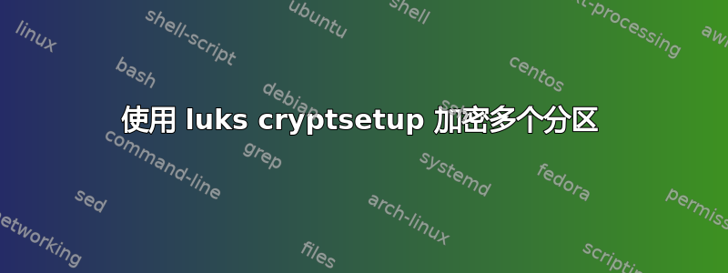 使用 luks cryptsetup 加密多个分区