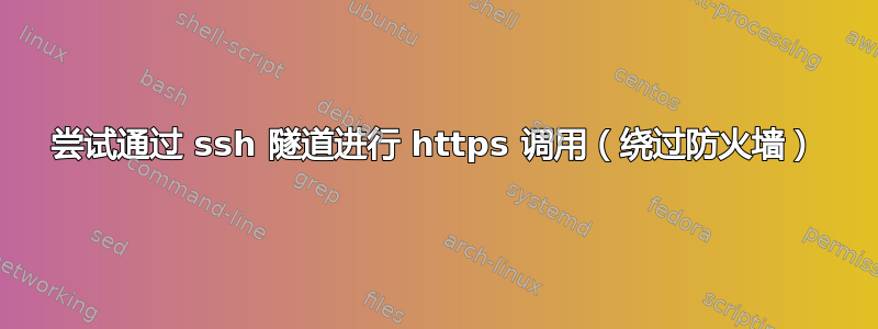 尝试通过 ssh 隧道进行 https 调用（绕过防火墙）