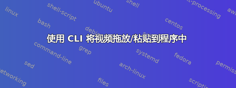 使用 CLI 将视频拖放/粘贴到程序中