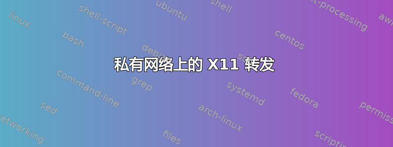 私有网络上的 X11 转发