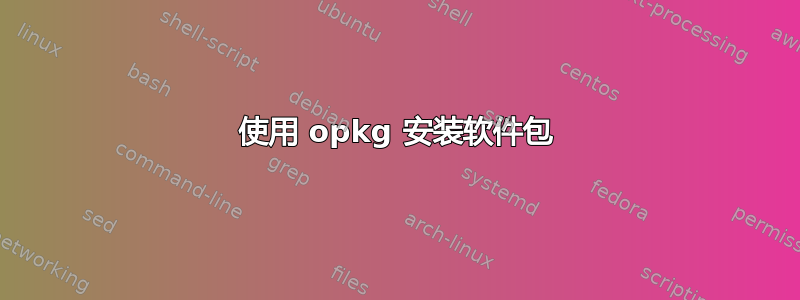 使用 opkg 安装软件包