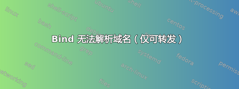 Bind 无法解析域名（仅可转发）