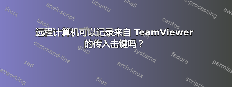 远程计算机可以记录来自 TeamViewer 的传入击键吗？