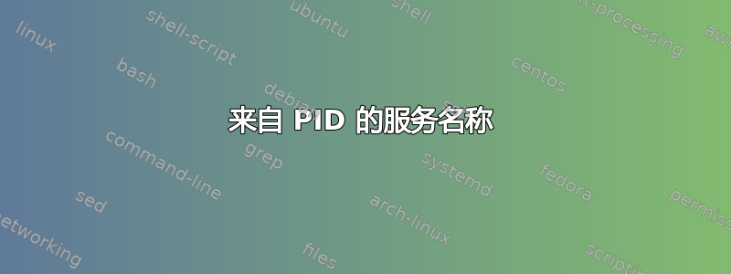 来自 PID 的服务名称