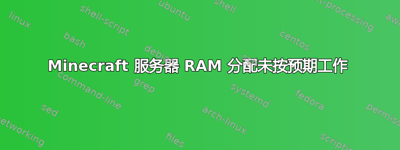 Minecraft 服务器 RAM 分配未按预期工作