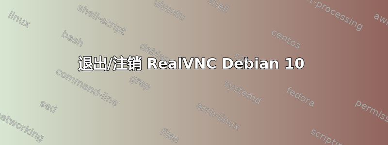 退出/注销 RealVNC Debian 10