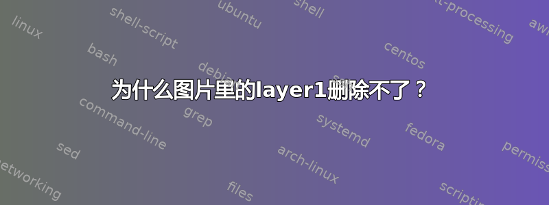 为什么图片里的layer1删除不了？