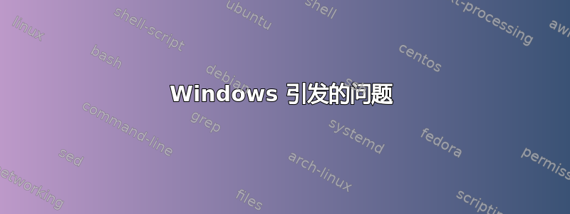 Windows 引发的问题