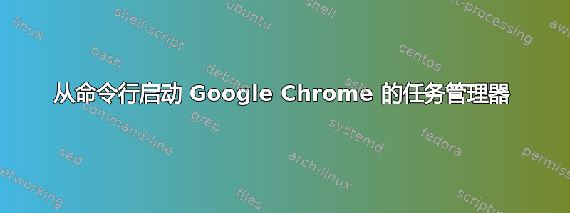 从命令行启动 Google Chrome 的任务管理器