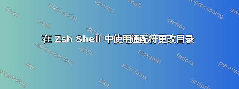 在 Zsh Shell 中使用通配符更改目录