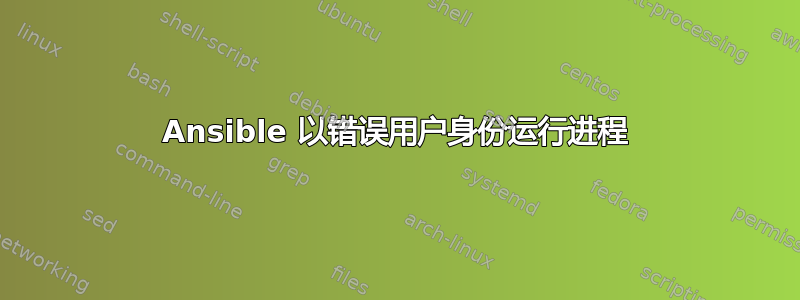 Ansible 以错误用户身份运行进程