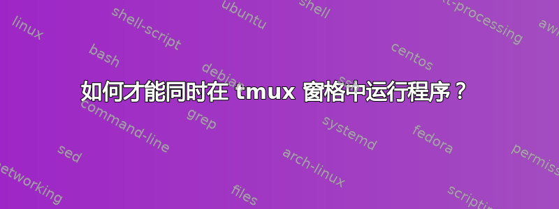 如何才能同时在 tmux 窗格中运行程序？