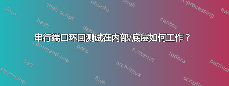 串行端口环回测试在内部/底层如何工作？