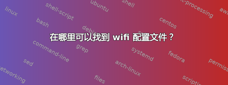 在哪里可以找到 wifi 配置文件？