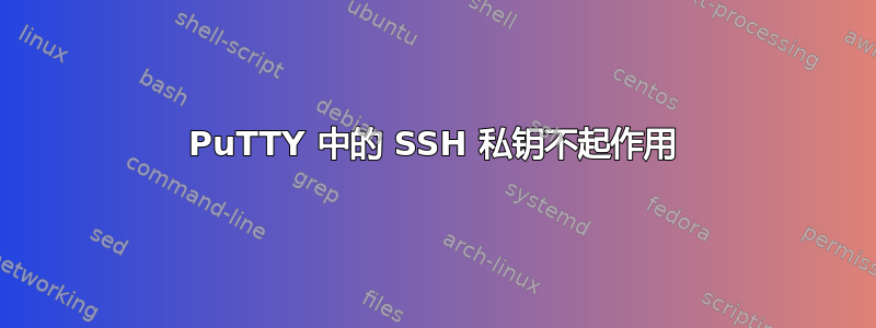 PuTTY 中的 SSH 私钥不起作用