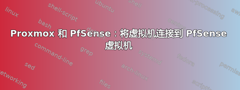 Proxmox 和 PfSense：将虚拟机连接到 PfSense 虚拟机