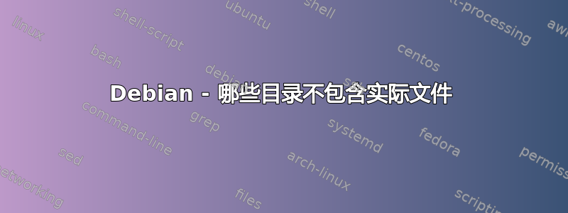 Debian - 哪些目录不包含实际文件