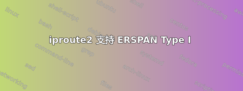 iproute2 支持 ERSPAN Type I