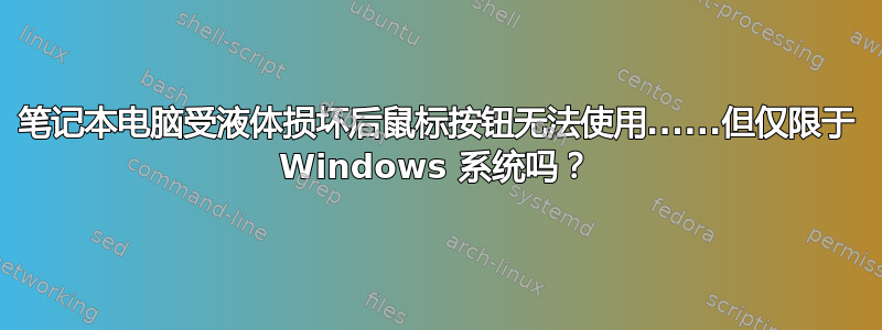 笔记本电脑受液体损坏后鼠标按钮无法使用......但仅限于 Windows 系统吗？