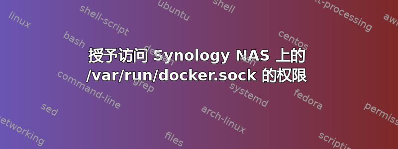 授予访问 Synology NAS 上的 /var/run/docker.sock 的权限