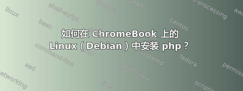 如何在 ChromeBook 上的 Linux（Debian）中安装 php？