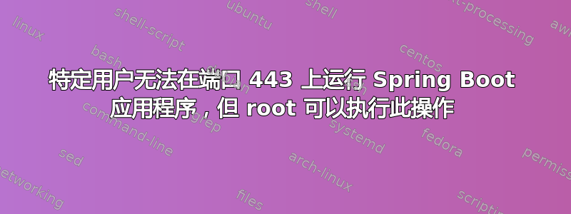 特定用户无法在端口 443 上运行 Spring Boot 应用程序，但 root 可以执行此操作