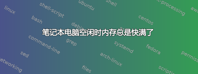 笔记本电脑空闲时内存总是快满了