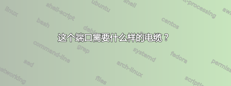 这个端口需要什么样的电缆？