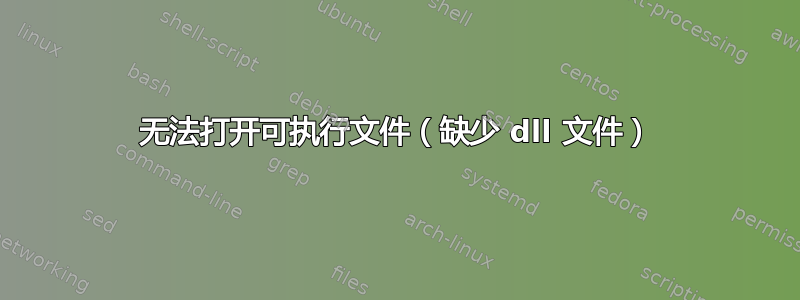 无法打开可执行文件（缺少 dll 文件）