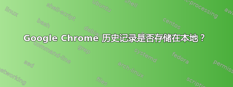 Google Chrome 历史记录是否存储在本地？