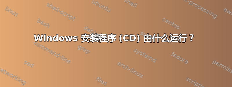 Windows 安装程序 (CD) 由什么运行？