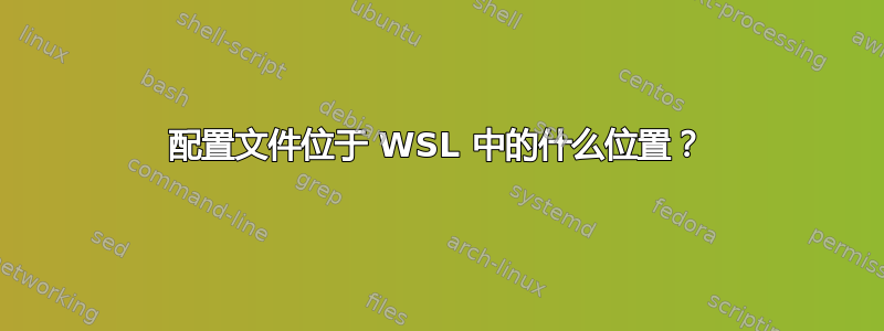 配置文件位于 WSL 中的什么位置？