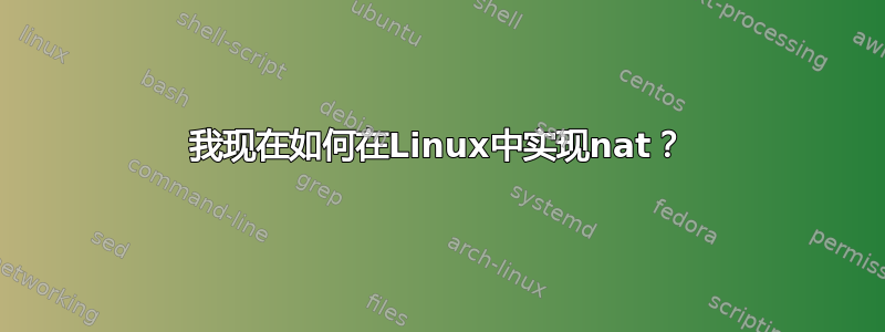 我现在如何在Linux中实现nat？