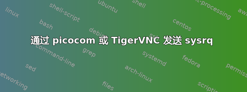 通过 picocom 或 TigerVNC 发送 sysrq