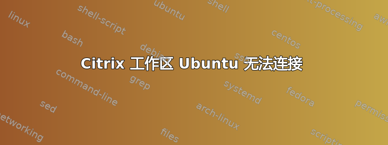 Citrix 工作区 Ubuntu 无法连接