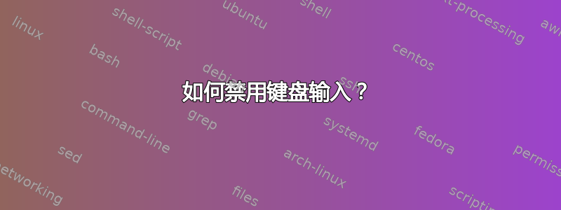 如何禁用键盘输入？