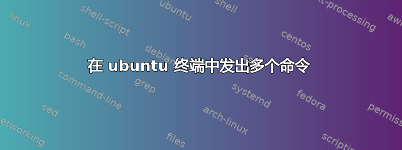 在 ubuntu 终端中发出多个命令