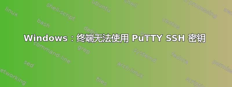 Windows：终端无法使用 PuTTY SSH 密钥