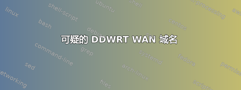 可疑的 DDWRT WAN 域名