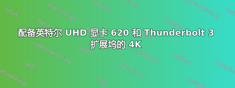 配备英特尔 UHD 显卡 620 和 Thunderbolt 3 扩展坞的 4K