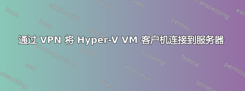 通过 VPN 将 Hyper-V VM 客户机连接到服务器