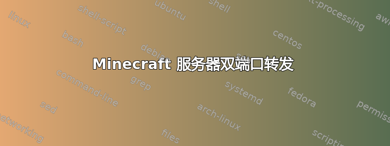 Minecraft 服务器双端口转发