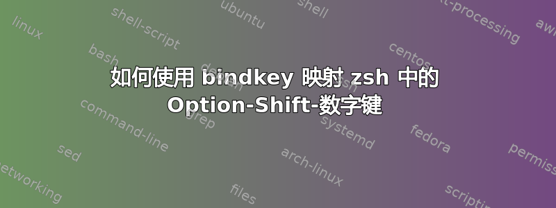 如何使用 bindkey 映射 zsh 中的 Option-Shift-数字键