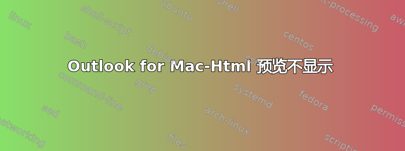 Outlook for Mac-Html 预览不显示