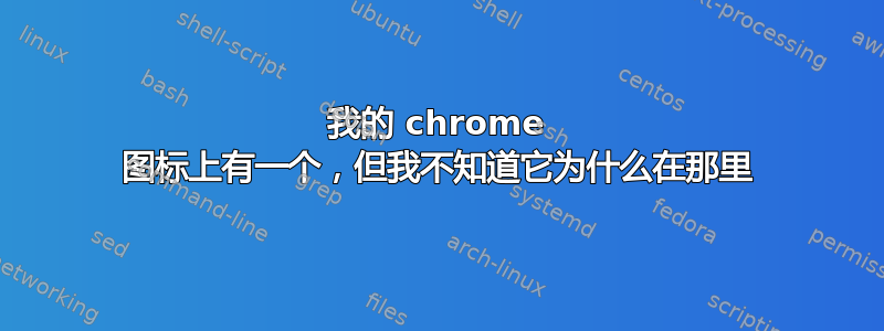 我的 chrome 图标上有一个，但我不知道它为什么在那里